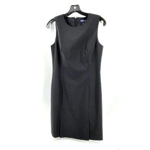 Ann Taylor Women's Black Sleeveless Wool Blend A Line Career Dress Size 8P